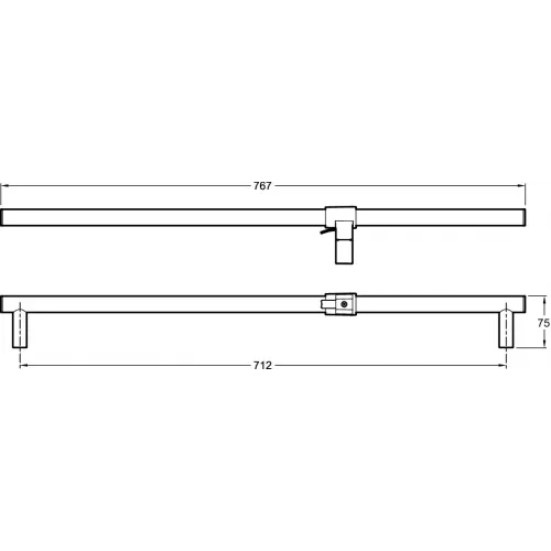 Штанга для душа Eo 76 см, никель E8524-BN Jacob Delafon