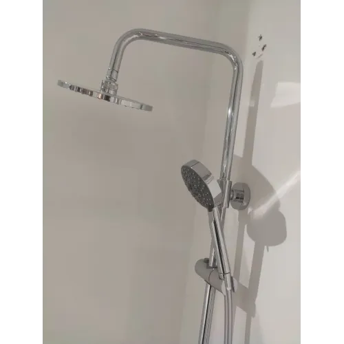 Душевая система без излива Brive выставочный образец, 5 режимов, 20 см, round, верхний душ, с лейкой E24329-CP/У Jacob Delafon