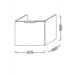 Модуль под раковину Struktura 57х47х46,5 см, 57 см, белая EB1204-N18 Jacob Delafon