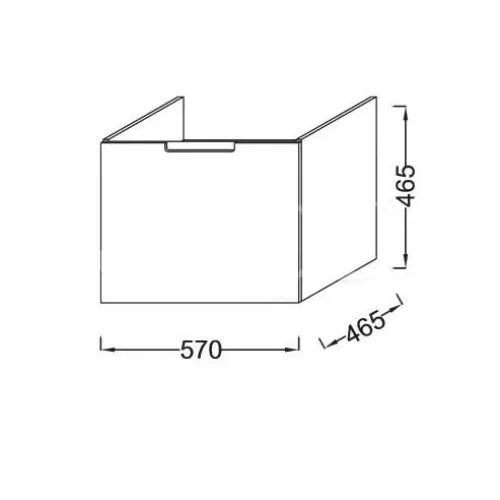 Модуль под раковину Struktura 57х47х46,5 см, 57 см, белая EB1204-N18 Jacob Delafon
