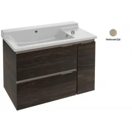 Модуль под раковину Soprano 96х53,5х63,4 см, квебекский дуб/ матовый базальт, 2 ящика и 1 бутылочница EB1334-N08-E10 Jacob Delafon