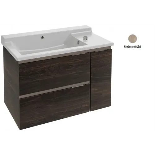 Модуль под раковину Soprano 96х53,5х63,4 см, квебекский дуб/ матовый базальт, 2 ящика и 1 бутылочница EB1334-N08-E10 Jacob Delafon
