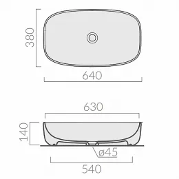 Раковина накладная GALASSIA DREAM 7300