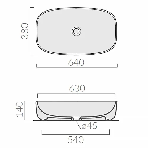 Раковина накладная GALASSIA DREAM 7300