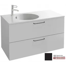 Модуль под раковину Odeon Rive Gauche 100х50,8х56,8 см, 2 ящика, ручки - черный, черный матовый EB2524-R9-M61 Jacob Delafon