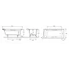 Чугунная ванна Biove 170х75 см, с отв. для ручек, антискользящее покр. E2938-00 Jacob Delafon