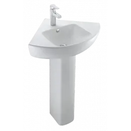 Подвесная раковина Odeon Up 50х50х15 см, с отверстием для смесителя, санфарфор, угловая E4710-00 Jacob Delafon