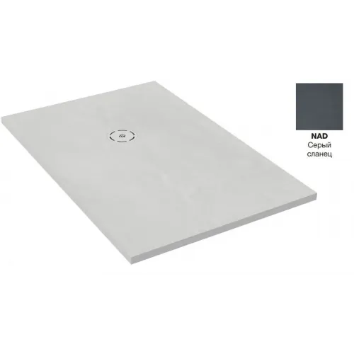 Поддон Singulier 170х90х3 см, антискользящее покрытие, серый сланец, Neoroc, прямоугольный E67028-NAD Jacob Delafon