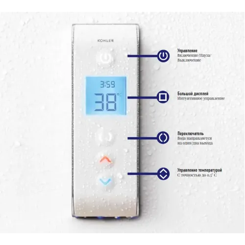 Внешний термостат Dtv-Prompt белый, 1 функция 527D-0 Jacob Delafon