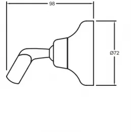 Держатель для лейки Fairfax поворотный E75093-CP Jacob Delafon