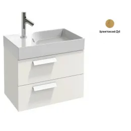 Модуль с раковиной Rythmik 59,5 см, арлингтонский дуб, подвесной монтаж EXR112-Z-00+EB1300-E70 Jacob Delafon