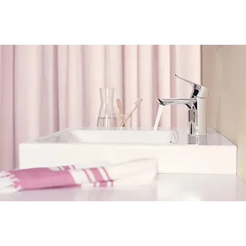 Смеситель для умывальника Aleo быстрая установка, неповоротный излив, без донного клапана E72277-4-CP Jacob Delafon