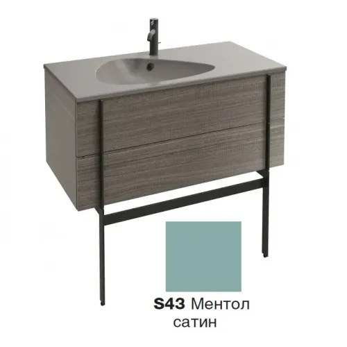 Модуль с раковиной Nouvelle Vague 100 см, ментол сатин, подвесной монтаж EXAQ112-Z-00+EB3032-S43 Jacob Delafon