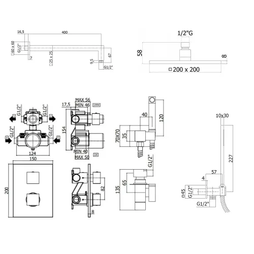 Комплект смесителей PAFFONI Elle KITZLEQ518NO/M