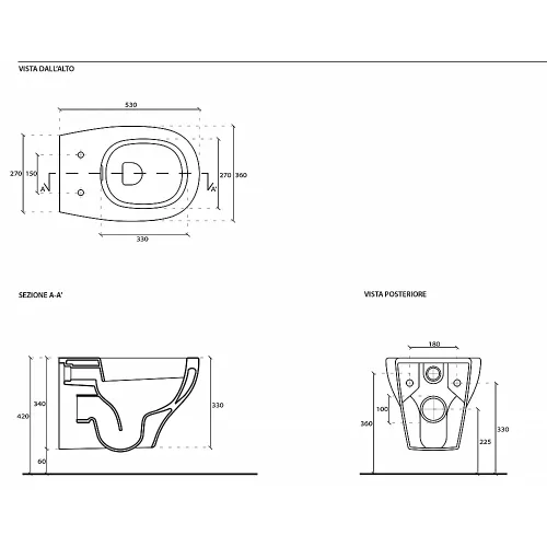 Унитаз подвесной GALASSIA EDEN 7212