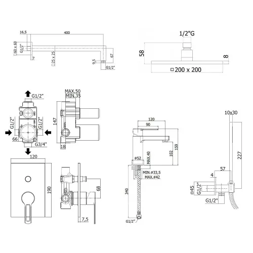 Комплект для душа PAFFONI Ringo KITRIN018CR071