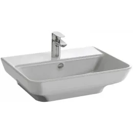 Подвесная раковина Struktura 60х48х13,3 см, 1 отверстие под смеситель. с отверстием перелива, санфарфор EGD112-00 Jacob Delafon