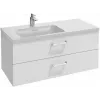 Модуль под раковину Vox 100х46х45,2 см, белый блестящий, 2 ящика, изогнутые ручки EB2075-R1-N18 Jacob Delafon