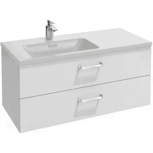 Модуль под раковину Vox 100х46х45,2 см, белый блестящий, 2 ящика, изогнутые ручки EB2075-R1-N18 Jacob Delafon