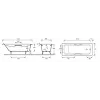 Чугунная ванна Parallel 170х70 см, с отв. для ручек, антискользящее покр. E2948-00 Jacob Delafon