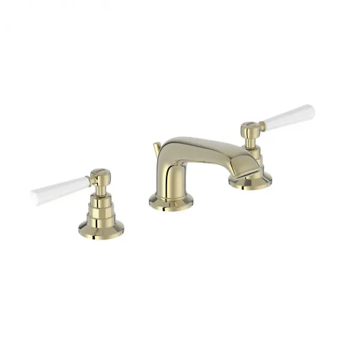 Смеситель для раковины на 3 отверстия Cleo золото, с донным клапаном E24305-BGG Jacob Delafon