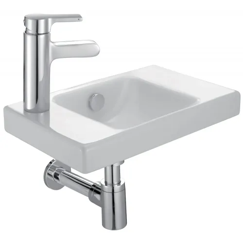 Подвесная раковина Odeon Up 40х25х9,5 см, 1 отверстие для смесителя с левой стороны, санфарфор E4759G-00 Jacob Delafon