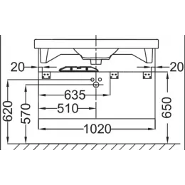 Модуль под раковину Odeon Up 102х48,5х53 см, белый блестящий EB891RU-J5 Jacob Delafon