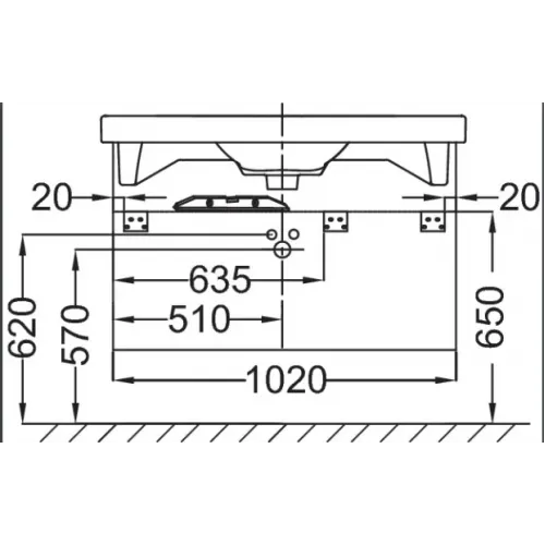 Модуль под раковину Odeon Up 102х48,5х53 см, белый блестящий EB891RU-J5 Jacob Delafon