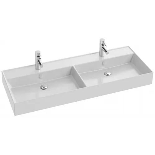 Подвесная раковина Vivienne 120х46,6х12 см, санфарфор, двойная EXBL112-00 Jacob Delafon