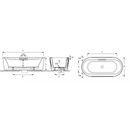 Чугунная ванна Volute 160х75 см, отдельностоящая, овальная, антискользящее покр. 6D062-00 Jacob Delafon