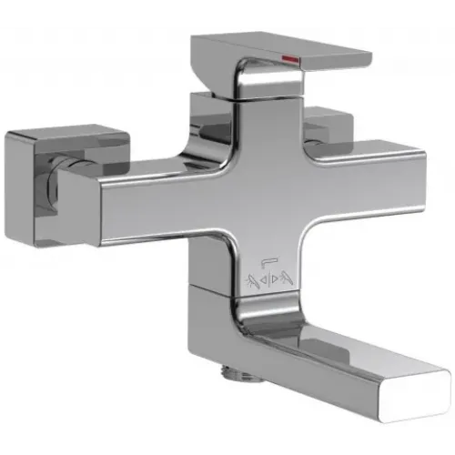 Настенный смеситель Strayt с выходом на душ (без лейки), неповоротный излив E45370-CP Jacob Delafon
