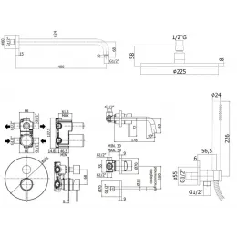 Комплект смесителей PAFFONI Light KITLIG018NO006