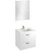 Комплект мебели для ванной Ola 60 см, белый, с 2 ящиками, подвесной монтаж EXS112-00+EB1080-RU+EB390-J5 Jacob Delafon