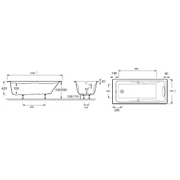 Акриловая ванна Odeon Up 150х70 см E6060-00 Jacob Delafon