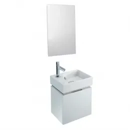 Комплект мебели для ванной Formilia Rythmik 40 см, белый блестящий, подвесной монтаж E4786-00+EB1036-G1C+EB1044-NF Jacob Delafon