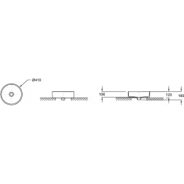 Накладная раковина Delta Pure 41х41х16 см, без заглушки, санфарфор E90012-0 Jacob Delafon