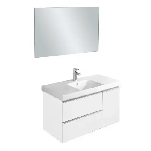 Комплект мебели для ванной Odeon Up 102 см, цвет белый, подвесной монтаж EB1099-RU+EB891RU-J5+E4731-00 Jacob Delafon