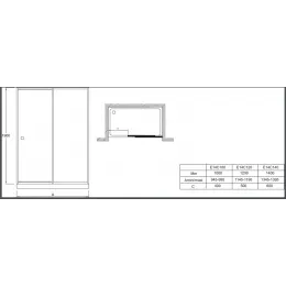 Душевая дверь Serenity 120х190 см, 6 мм E14C120-GA Jacob Delafon