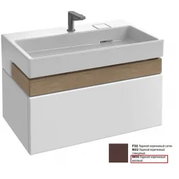 Модуль под раковину Terrace 80х48х38 см, 2 розетки, ледяной коричневый глянцевый, верхний ящик из цельного дерева, система push-to-open EB1731RU-M59 Jacob Delafon