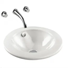 Накладная раковина Ronde 47х47х12 см, c заглушкой для переливного отверстия, санфарфор E1183-00 Jacob Delafon