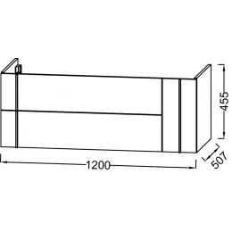 Модуль под раковину Nouvelle Vague 120х50,7х45,5 см, 2 ящика, пыльная роза сатин EB3036-S42 Jacob Delafon