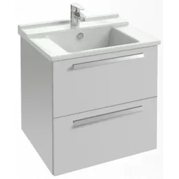 Модуль с раковиной Struktura 60 см, белая, 2 выдвижных ящика, плавное закрытие, подвесной монтаж EXI112-00+EB1276-N18 Jacob Delafon