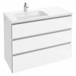 Модуль под раковину Vox 100х46х73,4 см, 3 ящика, белый глянцевый, встроенные ручки EB2045-RA-G1C Jacob Delafon