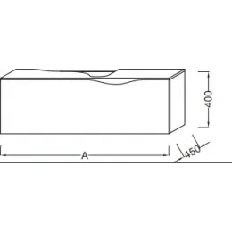 Комплект мебели для ванной Stillness 120 см, белый блестящий лак, с подсветкой, подвесной монтаж E1292-00+EB2007-NF+EB2002-G1C Jacob Delafon