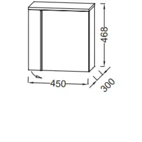Модуль с раковиной Nouvelle Vague 45,2 см, аквамарин блестящий, левосторонняя, подвесной монтаж EGK112-00+EB3045G-G91 Jacob Delafon