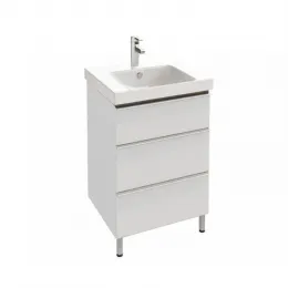 Модуль с раковиной Odeon Up 60 см, белый меламин, три выдвижных ящика, с 1 отверстием под смеситель, подвесной монтаж E4778-00+EB990-N18 Jacob Delafon