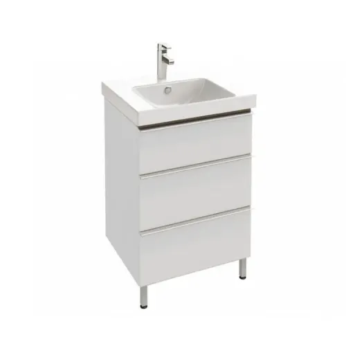 Модуль с раковиной Odeon Up 60 см, белый меламин, три выдвижных ящика, с 1 отверстием под смеситель, подвесной монтаж E4778-00+EB990-N18 Jacob Delafon