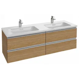 Модуль с раковиной Vox 140 см, 4 ящика, плавное закрывание, двойная раковина-столешница, подвесная, ореховое дерево, подвесной монтаж EB2020-RA-E16+EXAA112-Z-00 Jacob Delafon