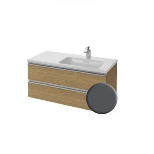 Модуль с раковиной Vox 100 см, серый лак антрацит, подвесной монтаж EXAD112-Z-00+EB2026-RA-442 Jacob Delafon