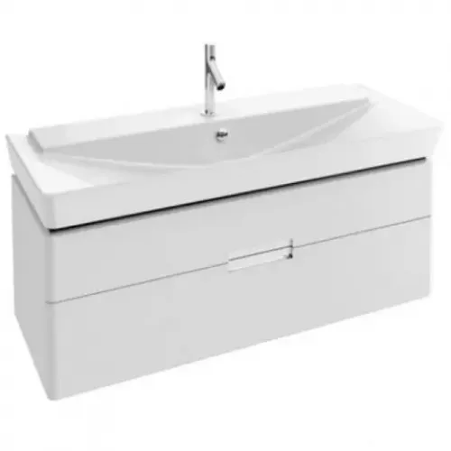 Модуль с раковиной Reve 80 см, 2 ящика, плавное закрытие, плавное закрытие, встроенные ручки, белый лак, подвесной монтаж E4803-00+EB1135-G1C Jacob Delafon